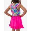 RuffleButts Girls Swim Bow Skirt Cover-Up - Neon Magenta, 4T/5 - 4 of 4
