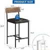 Bar Stools Set of 4, 37 Inch Barstools With Metal Legs PU Seats Chairs With Footrest Breakfast Bar Stools for Dining Room, Kitchen, Party - 2 of 4