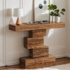 Hommoo 42.5-Inch Narrow Wood Farmhouse Console Table Rustic Brown - 4 of 4