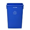 Alpine Industries Plastic Indoor Commercial Slim Trash Can with Dolly and Lid 23 Gallon Multicolored - 2 of 4