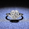 Promise Rings for Couples Heart-shaped 1 Carat Cubic Zirconia Adjustable Ring Eternity Band, The Ultimate Proposal and Anniversary Ring - 2 of 4