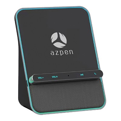 Azpen® 10-Watt Fast Wireless Charging Sound Hub with Bluetooth® Speakers and Speakerphone, D5 in Black