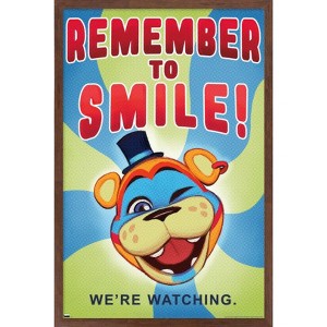 Trends International Five Nights at Freddy's: Security Breach - Remember To Smile Framed Wall Poster Prints - 1 of 4
