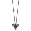 Black Bow Jewelry Stainless Steel Antiqued White Bronze-Plated Rams Head Necklace, 24 In - 2 of 4