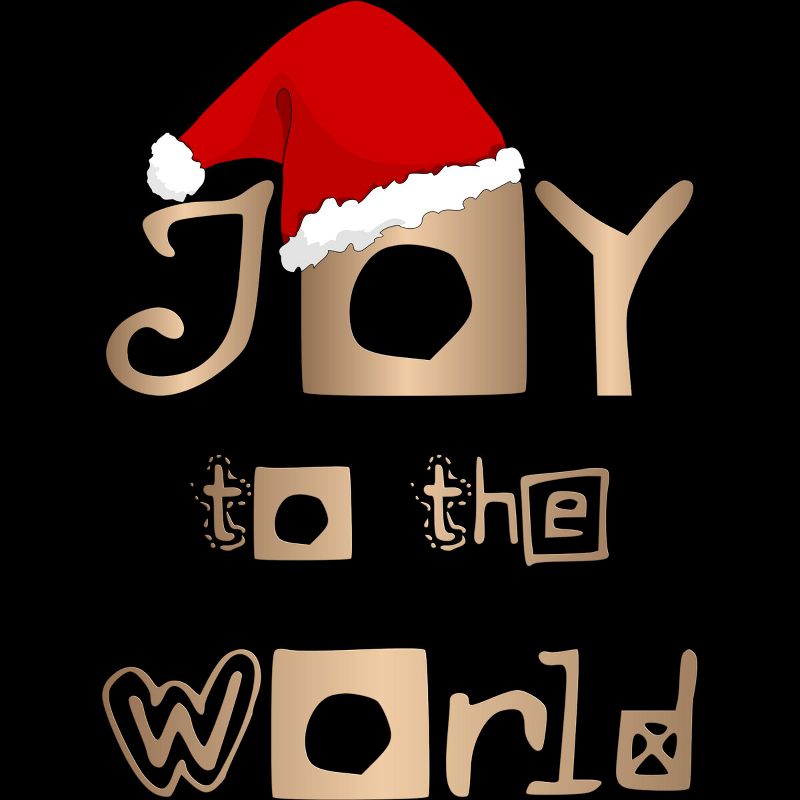 Women's Design By Humans Christmas Design - Joy to the World in Gold Design and Red By SimplyDesign Racerback Tank Top, 2 of 4