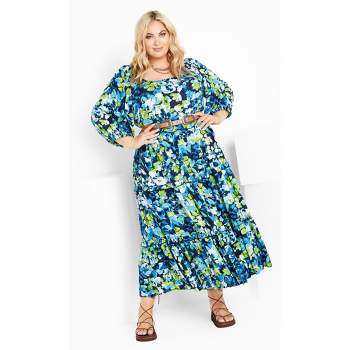 Women's Plus Size Heather Dress - floral essence | AVENUE