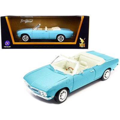 1969 Chevrolet Corvair Monza Convertible Light Blue 1/18 Diecast Model Car by Road Signature