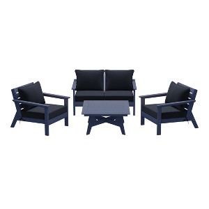 WestinTrends Avalon Outdoor 5-Piece Modular Sectional Patio Furniture Sofa Set - 1 of 4