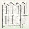 Metal Garden Trellis for Climbing Plants,Metal Garden Trellis,Easy Assembly with Ground Stakes, Versatile Support for Roses,Ivy & Vegetables - 4 of 4