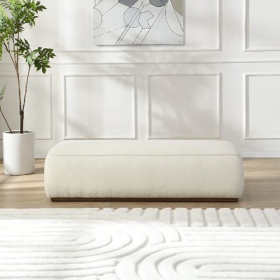 Airsurfer Ottomans Comfort Beige 52" Grainy Footstool