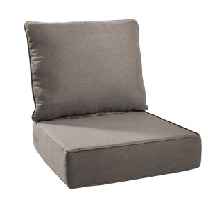 Buenhomino 6-inch Outdoor Cushion Set, 24"x24" Replacement Water Resistant Zippered Cushion for Chairs，8 Colors - 1 of 4