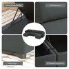 Ainfox 4-Seat Sofa And 2 Ottoman Sofa Dark Grey - 4 of 4