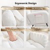 Modern Teddy Indoor Upholstered Padded Seat Nursery Rocking Chair with High Backrest for Living Room, Bedroom, Cozy Reading - 4 of 4