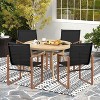 Outdoor Dining Chairs with Breathable Seat & Backrest, Set of 2, Black - 2 of 3