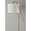 Adesso Milo Floor Lamp Antique Brass: Standing Arc with Linen Shade, UL Listed, 3-Way Dimmer Switch - 3 of 3