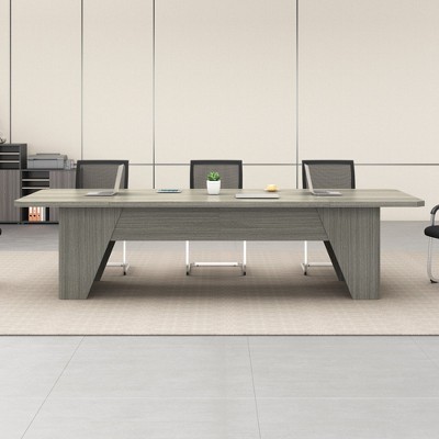 FUFU&GAGA Simple and Atmospheric Conference Table in Grey, Spacious and Practical, Stable and Durable, Enhancing the Office Style