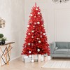 Artificial Christmas Trees with Flocking,PE/PVC Mixed Flocking Automatic Tree, Fireproof Artificial Christmas Flocked Tree Decorations-Maison Boucle - 2 of 4
