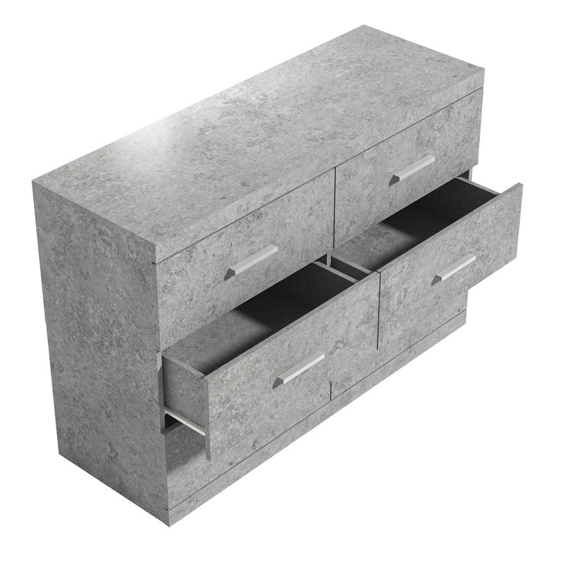 Galano Hamsper 6-Drawer Dresser (31.7 in. × 46.5 in. × 16.3 in.) in Dusty Gray Oak, Knotty Oak, Dark Gray Oak, Concrete Gray, 6 of 15