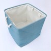 REGALWOVEN Shelves Closet Square Fabric Collapsible Storage Basket Bin with Handle 2 Pcs - 3 of 4