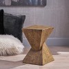 Sapphtopaz Outdoor End Table Modern Twisted Hourglass Design Outdoor Side Table, Concrete Patio Table Small Table for Backyard, Balcony, Porch - 4 of 4