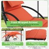 FDW Hammock Curved Hanging Chaise Lounge Chair with Adjustable Canopy and Removable Cushions - 3 of 4