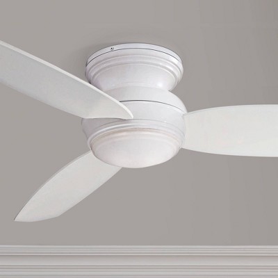 52" White Low Profile LED Ceiling Fan with Remote and Light Kit