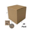 UOFFICE Heavy-Duty Corrugated Boxes 8"x 8" x 8" - 275lbs. Pack of 15 Shipping Cartons - 2 of 4