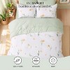 Cozy Comfort Queen Comforter Set, 7 Pieces Sea Foam Green Floral Bedding Sets, Bed in a Bag with Reversible Botanical Flowers Comforter, Sheets, Pillo - 4 of 4