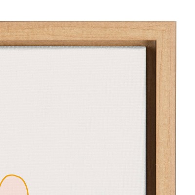 Sylvie Peace Natural Framed Canvas Wall Art 18" x 24"