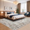 Indoor Vintage Ultra Soft Printed Area Rug for Living Room Medallion Rugs Washable Foldable Low Pile Non Slip Carpet for Bedroom - 3 of 4