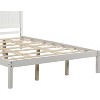 Streamdale Platform Bed Frame with Headboard, Wood Slat Support, No Box Spring Needed, Queen, White - 3 of 4