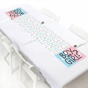 Big Dot of Happiness Baby Gender Reveal - Petite Team Boy or Girl Party Paper Table Runner - 12 x 60 inches - 1 of 4
