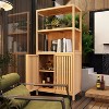 LunaLulinlk Bamboo Storage Cabinet, Freestanding Bathroom Cabinet，Floor Cabinet Organizer for Living Room, Kitchen - 4 of 4