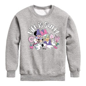 Boys' - Disney - Life Is Sweet Graphic Long Sleeve Fleece Sweatshirt - 1 of 4