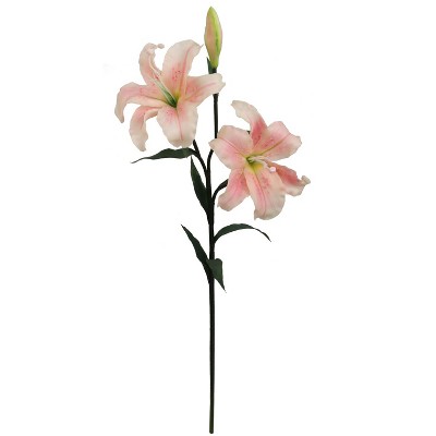Floral Home 35" Pink White Tiger Lily - 12-Piece
