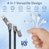 BONGEEK 4 in 1 Mutli Charging Cable, USB A/USB C to USB C/Lightning Cable 6.6FT Cord Compatible with iPhone ,Samsung,Google - 3 of 4