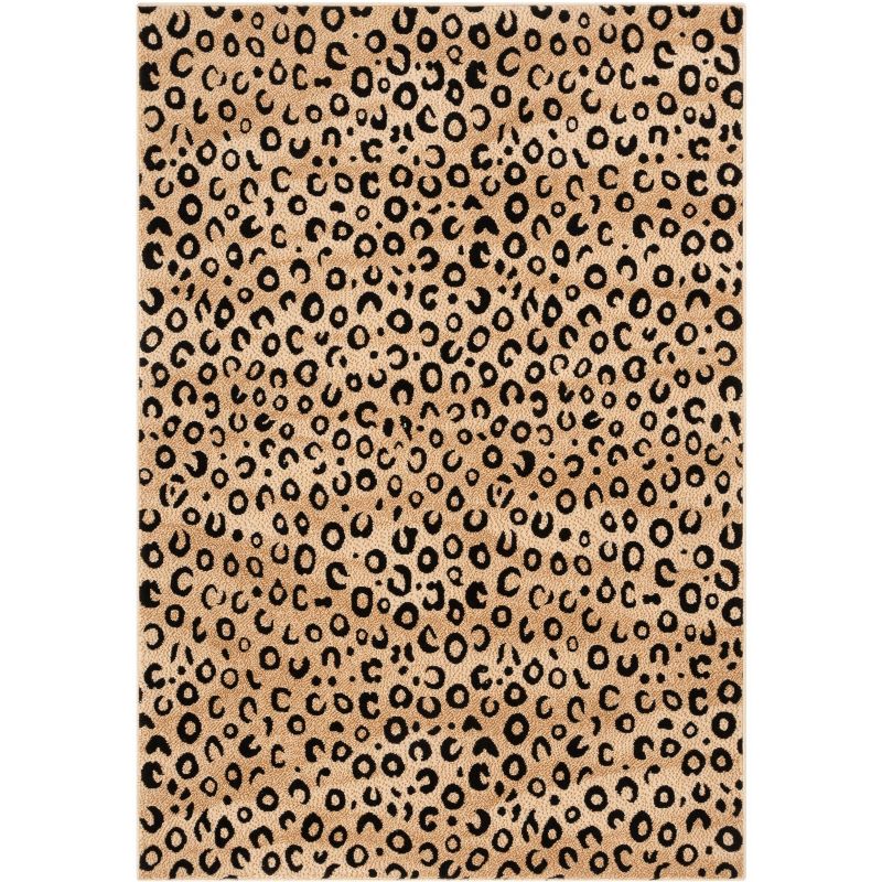 Well Woven Dulcet Leopard Animal Print Black Area Rug, 1 of 8