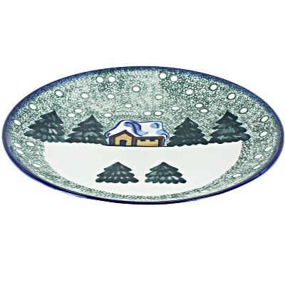 Blue Rose Polish Pottery WR Unikat Dinner Plate
