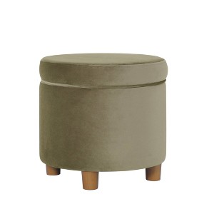 Round Storage Ottoman - Homepop - 1 of 4