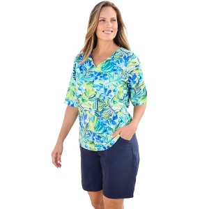 Swim 365 Three-Quarter Sleeve Swim Tee - 1 of 4
