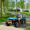 24V 2-Seater Kids Ride-on Dump Truck with Parent Remote Control | 4WD 6-Wheel Power, Electric Dump Bed & Included Shovel - 2 of 4