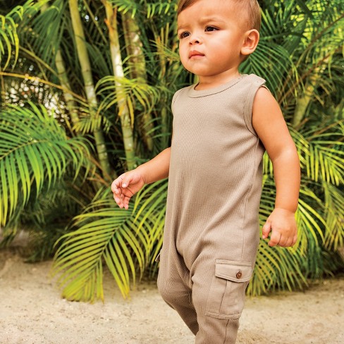 Honest Baby Organic Cotton Jumpsuit Coverall Romper Set - image 1 of 4