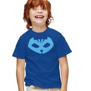Boys' Short Sleeve Pj Masks Catboy Symbol T-Shirt - 1 of 4