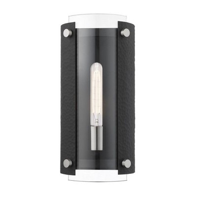Livex Lighting Barcelona 1 - Light Wall Light in  Black/Brushed Nickel