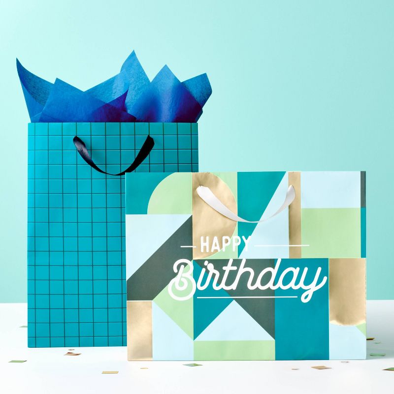 Large Birthday Gift Bag with Tissue Grid - Spritz&#8482;, 3 of 5