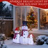 SEVOBAL Set of 3 Snowman Family Christmas Yard Decorations Snowman for Xmas Outdoor Holiday Indoor Decor Holiday Displays, White, 78.7"*23.6"*47.2" - 3 of 4