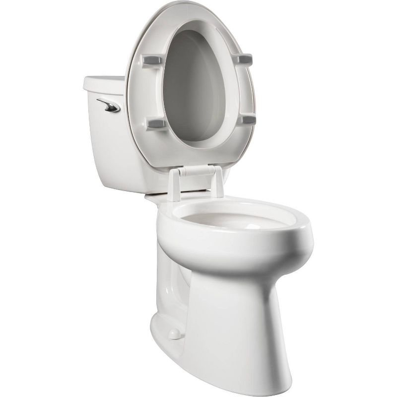 Assurance with Clean Shield Elongated Plastic Premium Raised Toilet Seat White - Bemis, 5 of 8