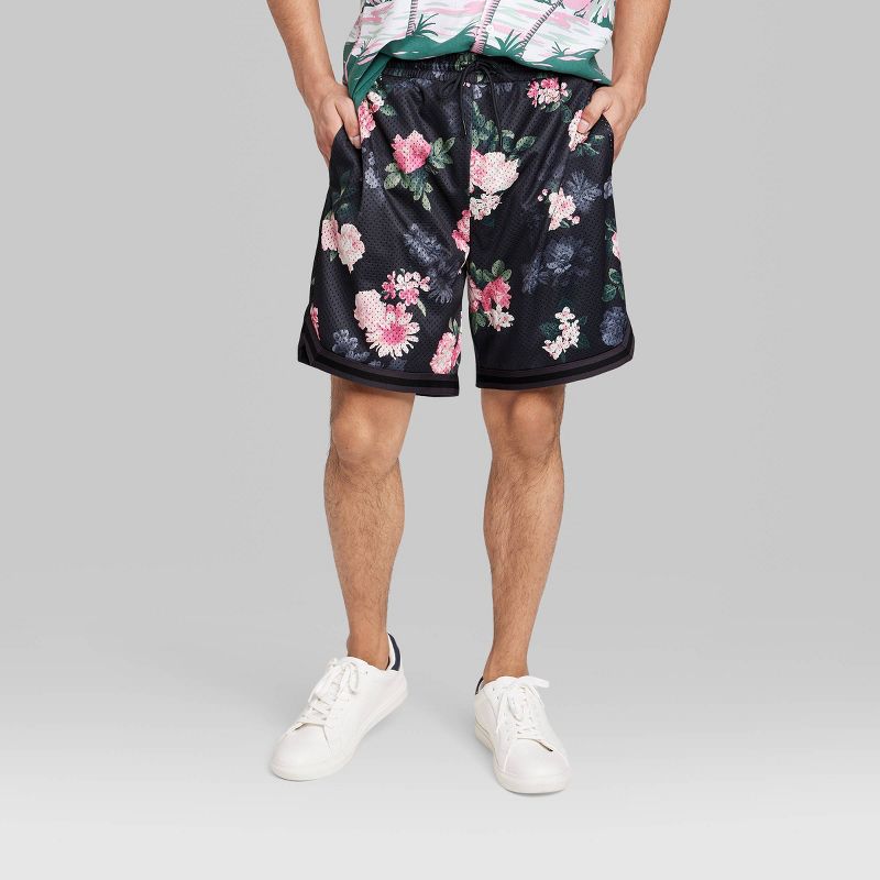Men&#39;s 8" Floral Print Pull-On Shorts - Original Use&#8482; Black, 1 of 5