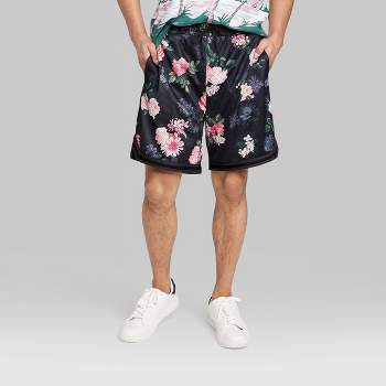 Men's 8" Floral Print Pull-On Shorts - Original Use™ Black
