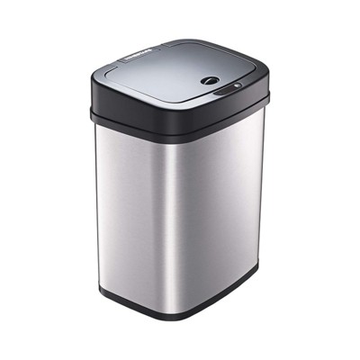 SEVOBAL Indoor Trash Cans Modern 3.2 Gallon Trash Can Touchless Sensor Motion Bin Automatic Smart Office Bedrooms Kitchen, Silvery, 10.3"*7.8"*14"